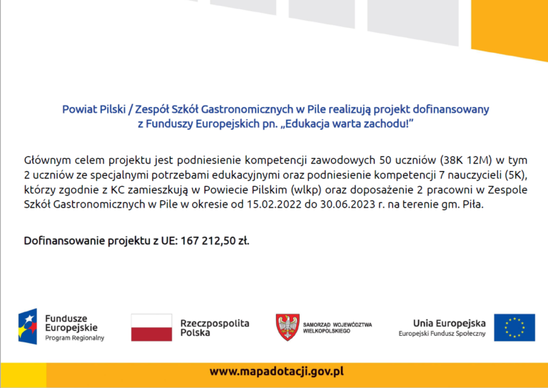 Zespół Szkół Gastronomicznych w Pile - Gen. Sikorskiego 73, Piła